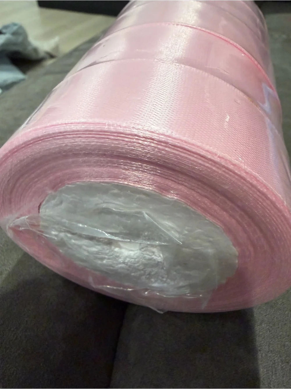 Pink Satin Grosgrain Ribbon Roll set of 5 , 75yard long/ 1.5 inch wide